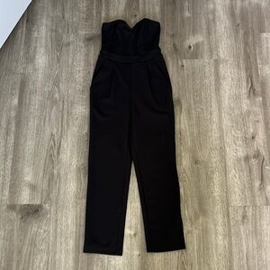 Express Black Strapless Corset Jumpsuit Romper One Piece